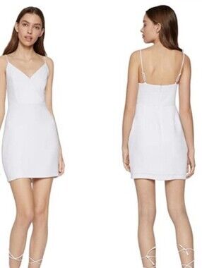BCBGeneration White Spaghetti-Strap Mini Dress